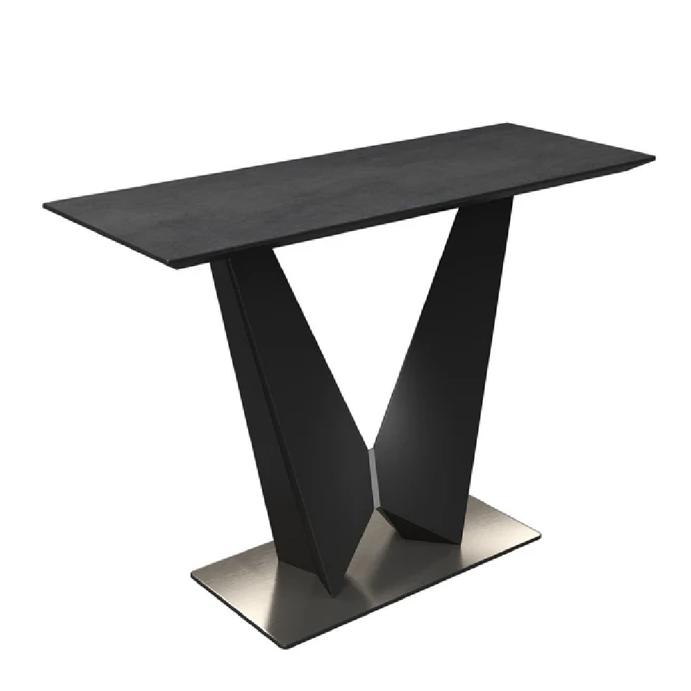 Read more about Wailuku ceramic rectangular console table in slate grey