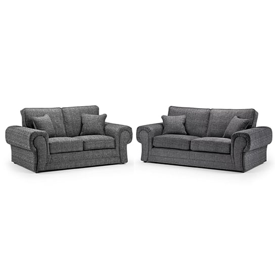 Read more about Walcott fabric 3+2 seater sofa set in grey