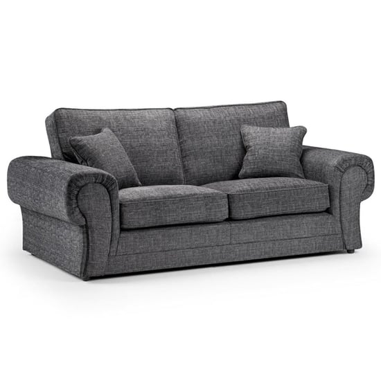 Product photograph of Walcott Fabric 3 Seater Sofa In Grey from Furniture in Fashion