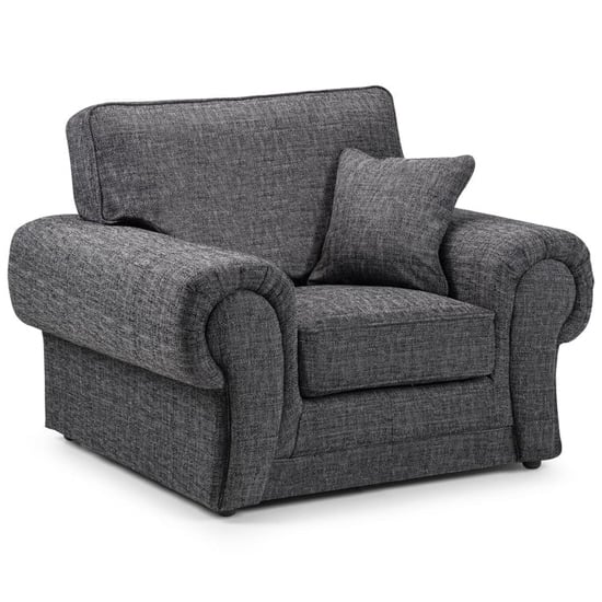 Product photograph of Walcott Fabric Armchair In Grey from Furniture in Fashion