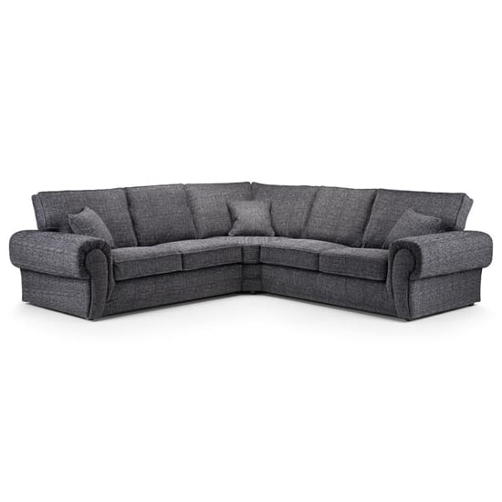 Product photograph of Walcott Fabric Corner Sofa Large In Grey from Furniture in Fashion