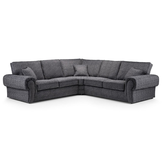 Read more about Walcott fabric corner sofa large in grey