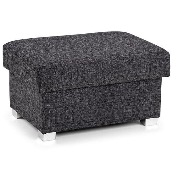 Product photograph of Walcott Fabric Foot Stool In Grey from Furniture in Fashion
