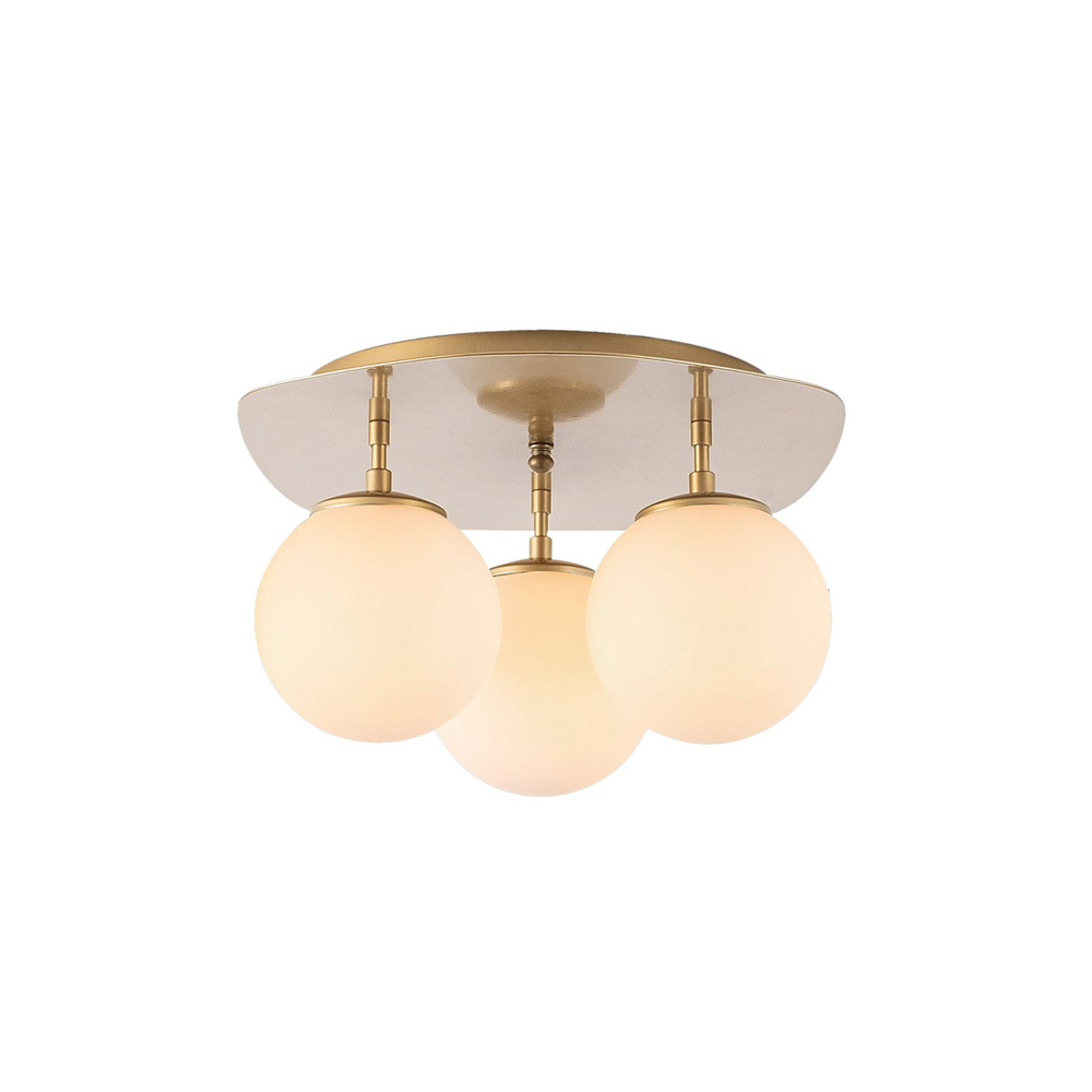 Walden 3 Light Metal Ceiling Light in Gold