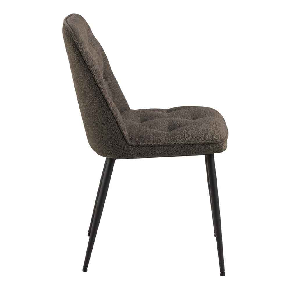 Waldorf Brown Ceramic Dining Table With 4 Bethel Chairs In Taupe