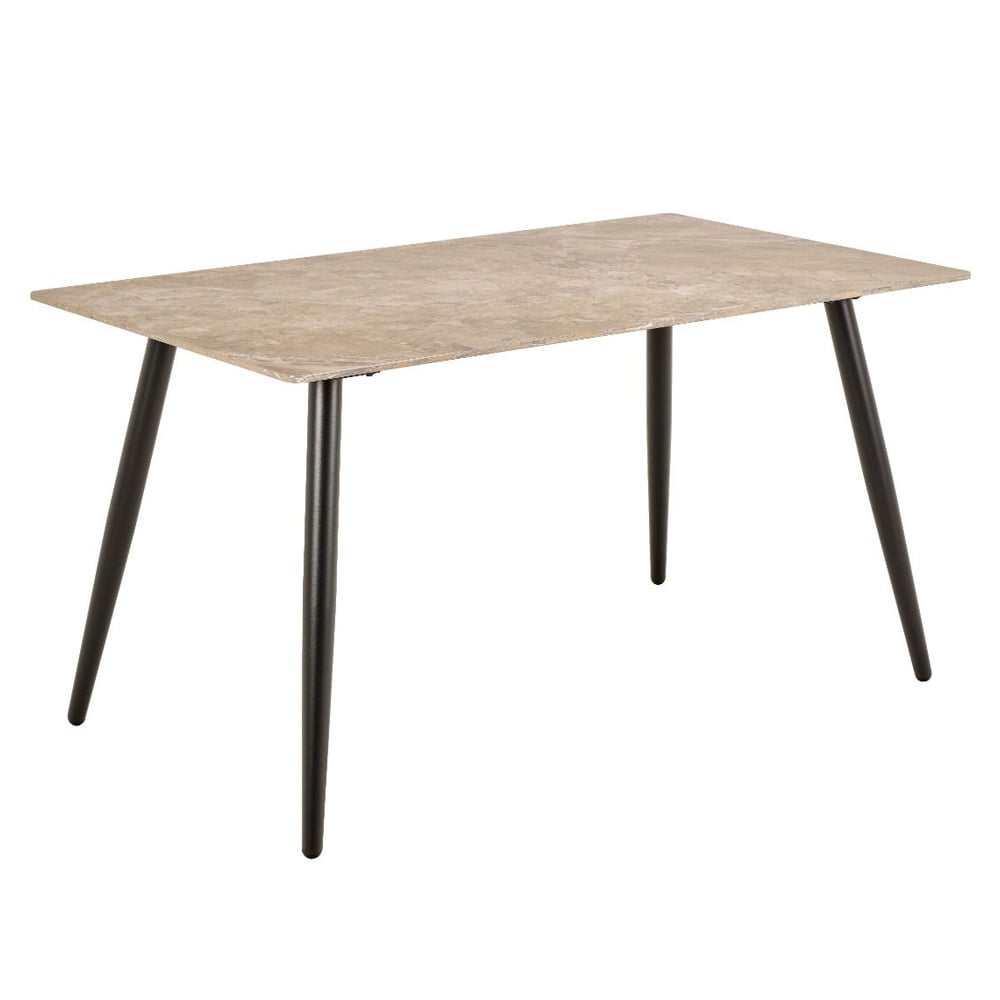 Waldorf Ceramic Top Rectangular Dining Table In Brown