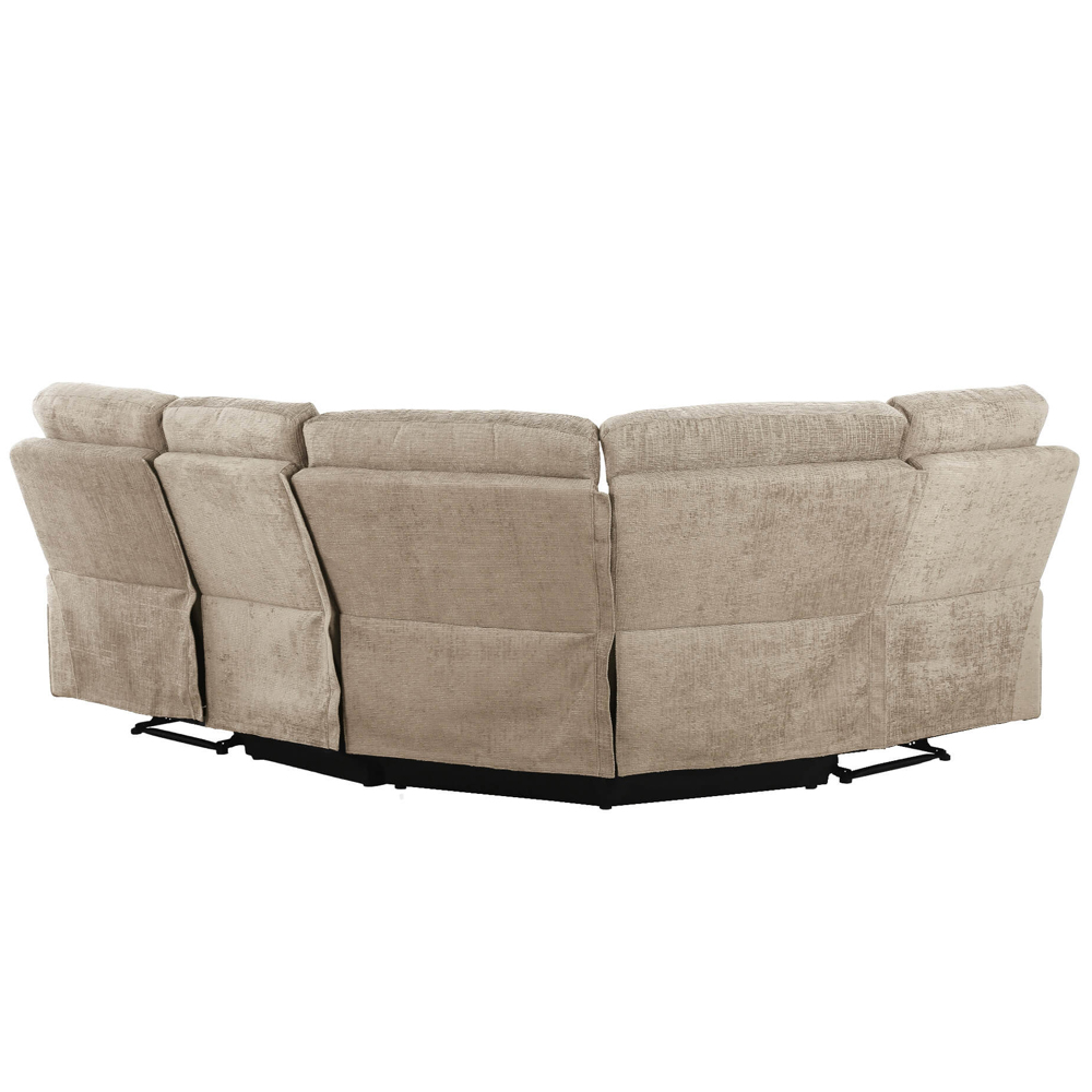 Waldorf Fabric Recliner Corner Sofa In Latte