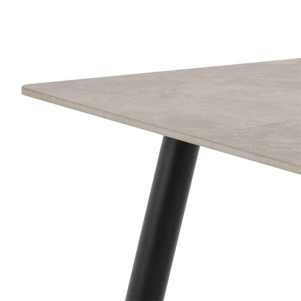 Waldorf Grey Ceramic Dining Table With 4 Bethel Chairs In Monza