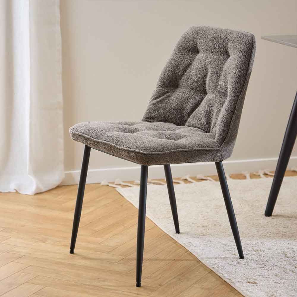 Waldorf Grey Ceramic Dining Table With 4 Bethel Chairs In Taupe