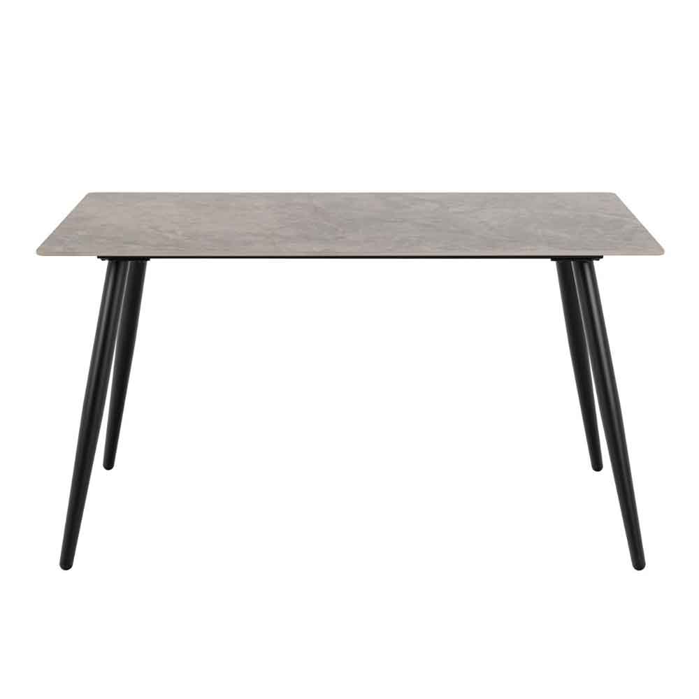Waldorf Grey Ceramic Dining Table With 4 Bethel Chairs In Taupe