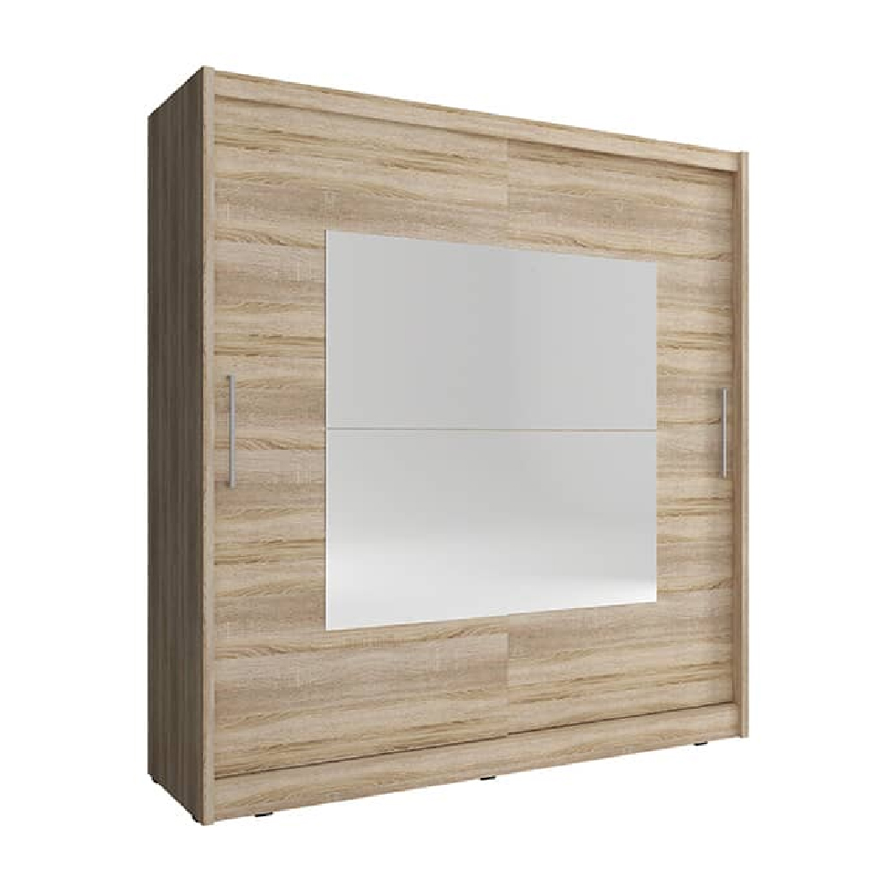 Read more about Waldorf ix mirrored 180cm wardrobe 2 sliding doors in sonoma oak