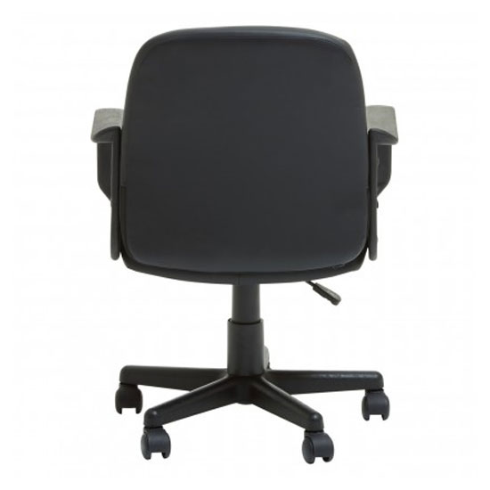 Waldorf PU Leather Home And Office Chair In Black_4