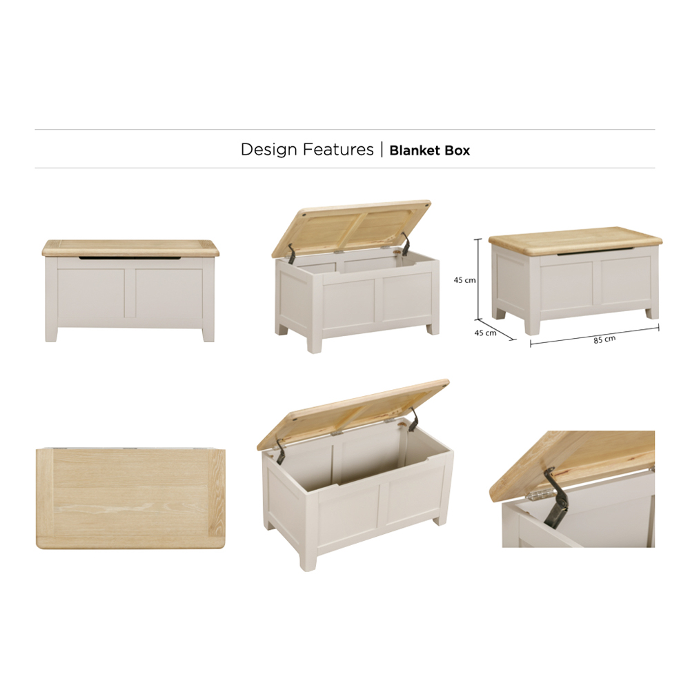 Waldorf Wooden Blanket Box - Oyster Grey