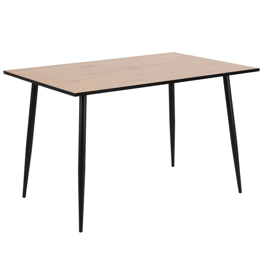 Waldorf Wooden Dining Table With 4 Casey Grey Chairs In Wild Oak