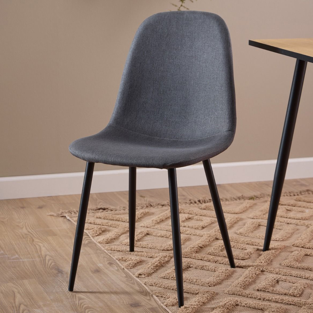 Waldorf Wooden Dining Table With 4 Casey Grey Chairs In Wild Oak
