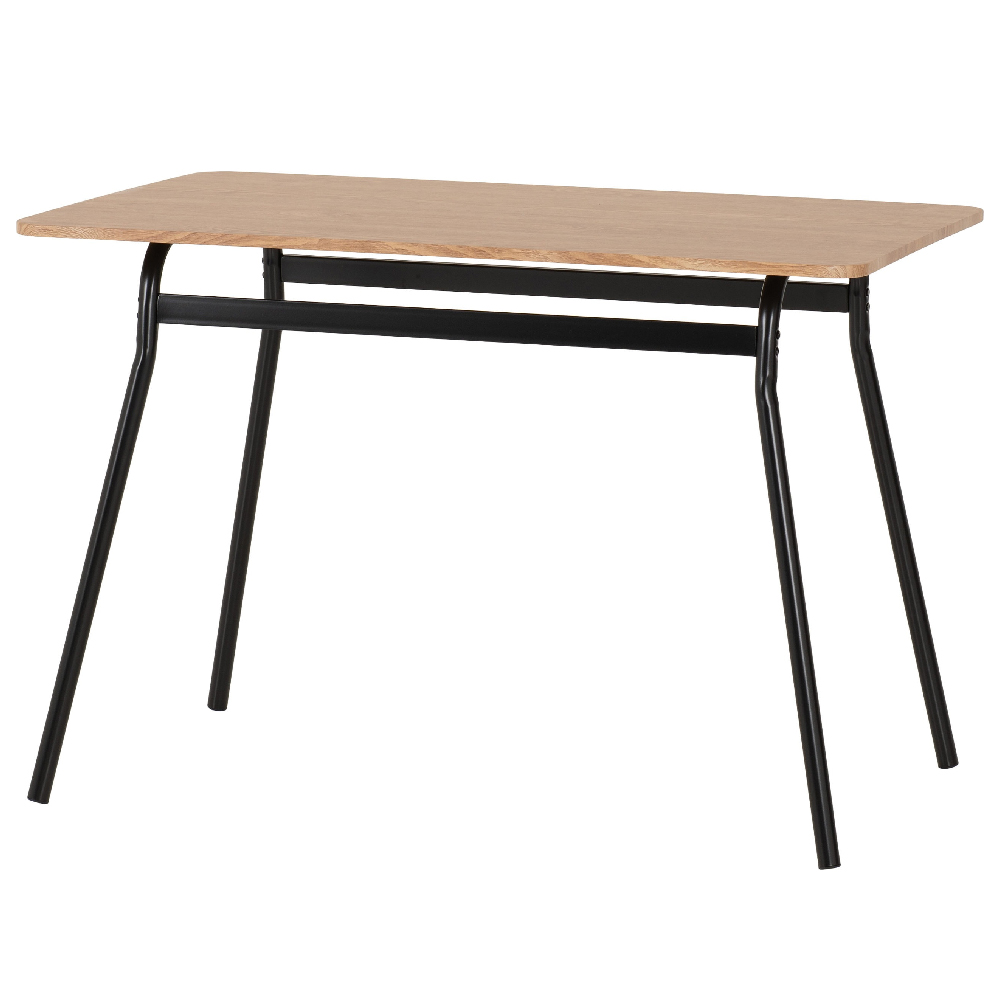 Waldorf Wooden Dining Table With 4 Chairs In Russet Oak And Black