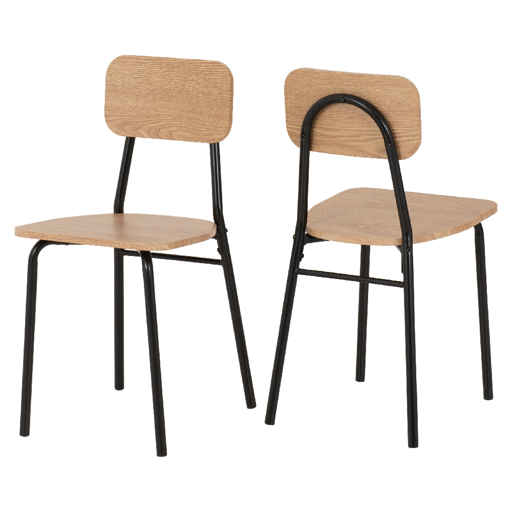 Waldorf Wooden Dining Table With 4 Chairs In Russet Oak And Black