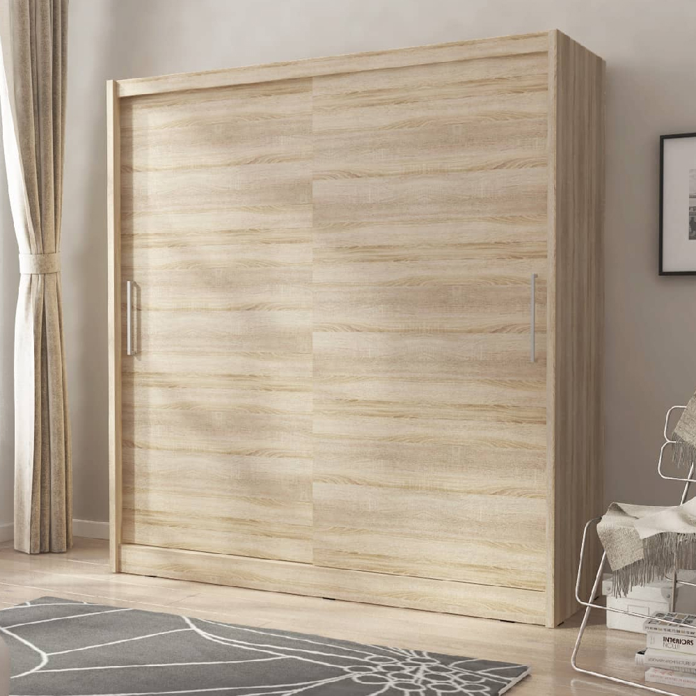 Read more about Waldorf wooden large wardrobe with 2 sliding doors in sonoma oak