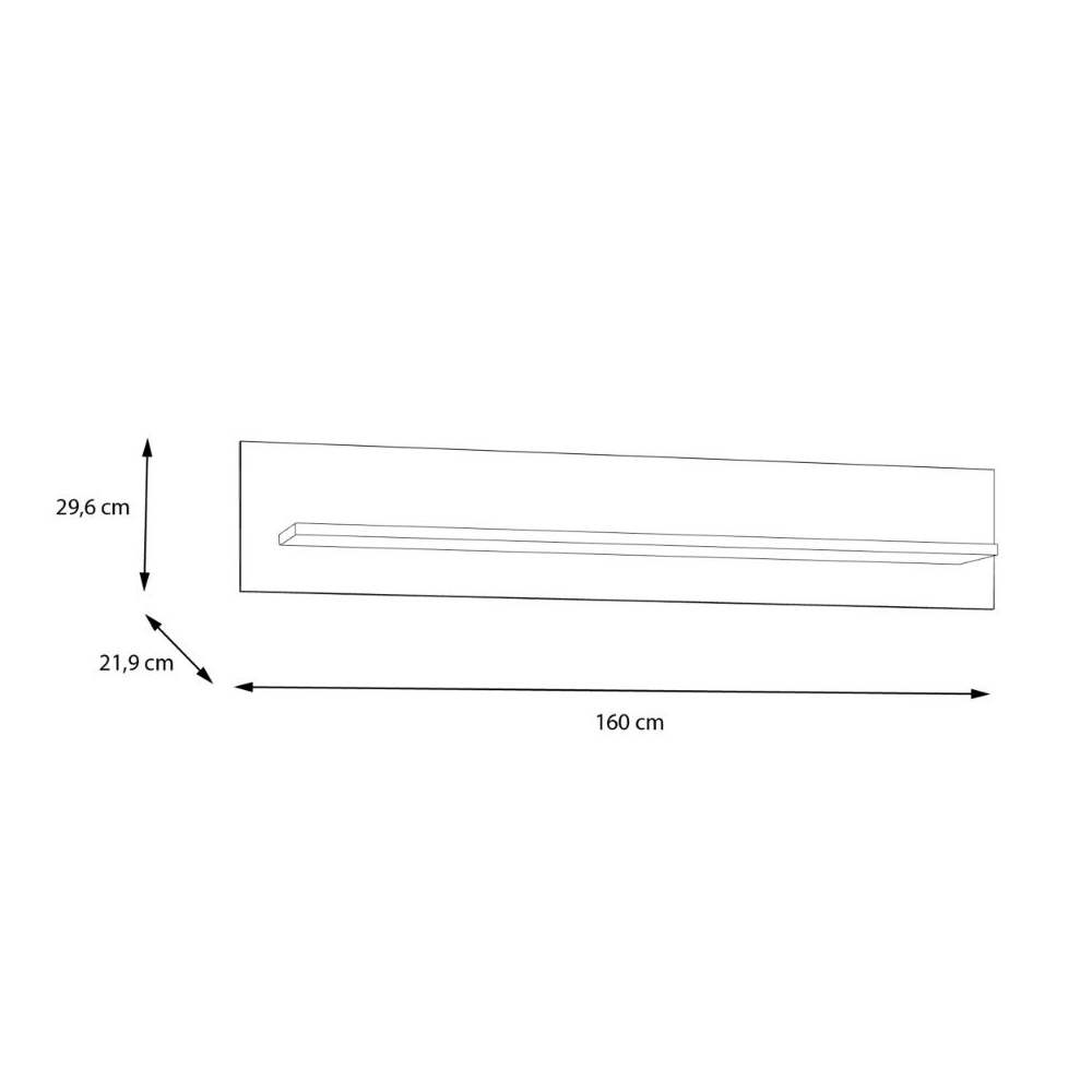Waldorf Wooden Wall Shelf In Light Grey And Oak