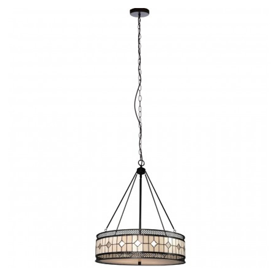 Product photograph of Waldron Diamond 1 Pendant Light In Bronze Tone from Furniture in Fashion