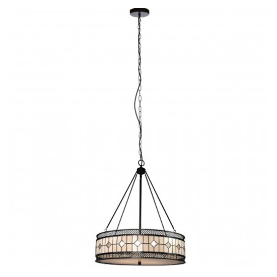 Photo of Waldron diamond 1 pendant light in bronze tone