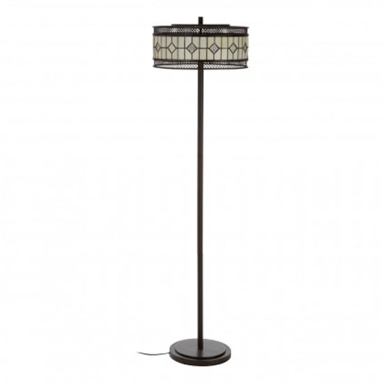 Product photograph of Waldron Diamond Floor Lamp In Bronze Tone from Furniture in Fashion