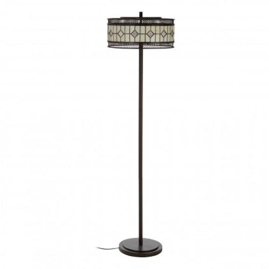 Read more about Waldron diamond floor lamp in bronze tone