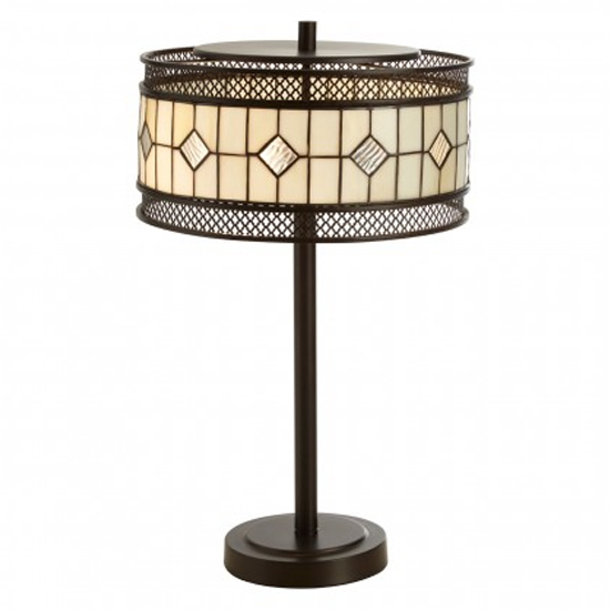 Waldron Diamond Table Lamp In Bronze Tone