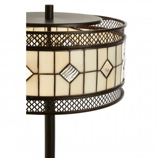 Waldron Diamond Table Lamp In Bronze Tone