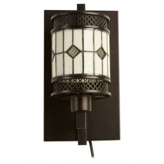 Read more about Waldron diamond wall light in bronze tone