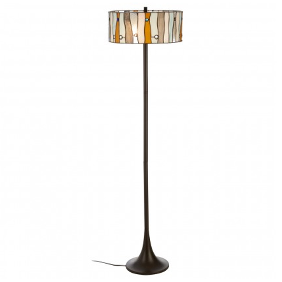 Waldron Jewel Floor Lamp In Bronze Tone