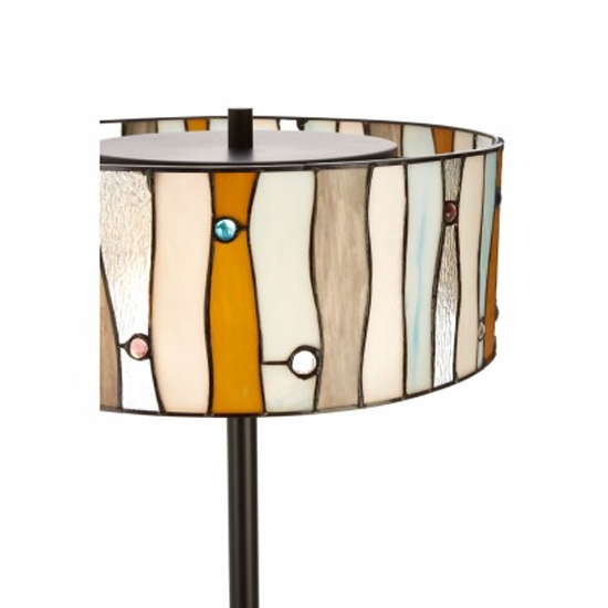 Waldron Jewel Floor Lamp In Bronze Tone