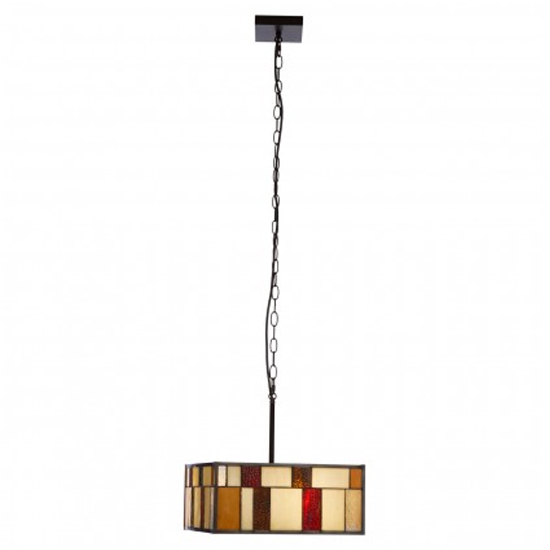 Photo of Waldron square 1 pendant light in bronze tone