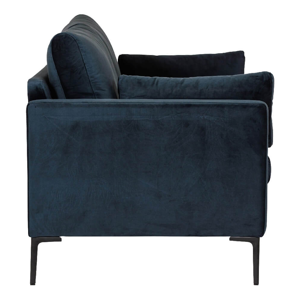Waleska Fabric 2 Seater Sofa In Navy