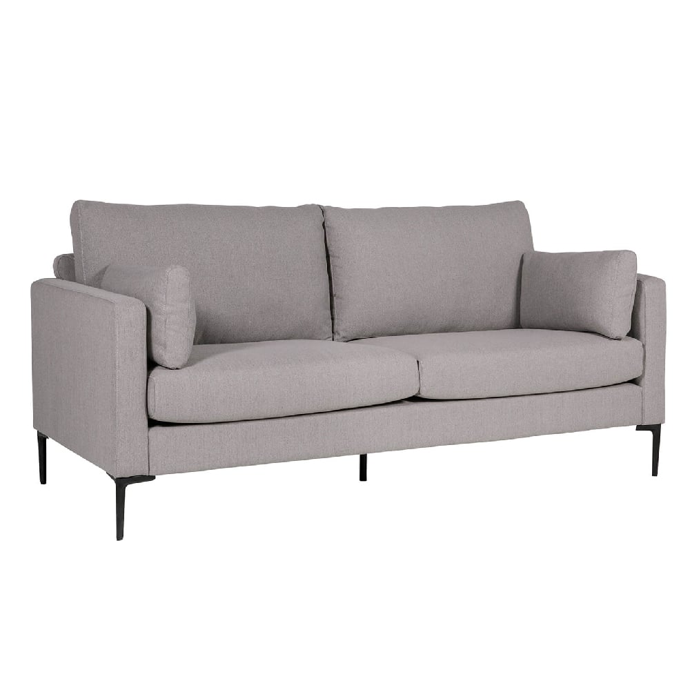 Read more about Waleska fabric 3 seater sofa with black legs in greige