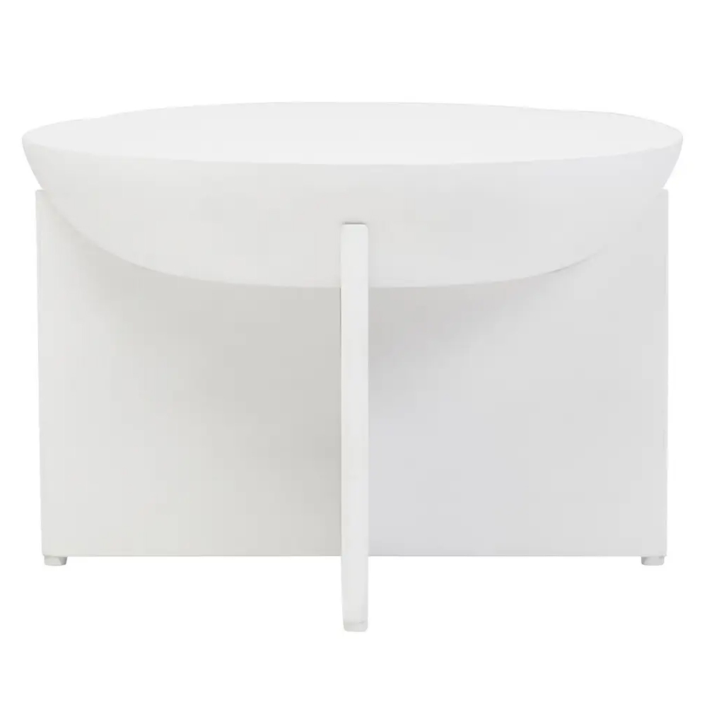 Walhalla Wooden Round Coffee Table In White
