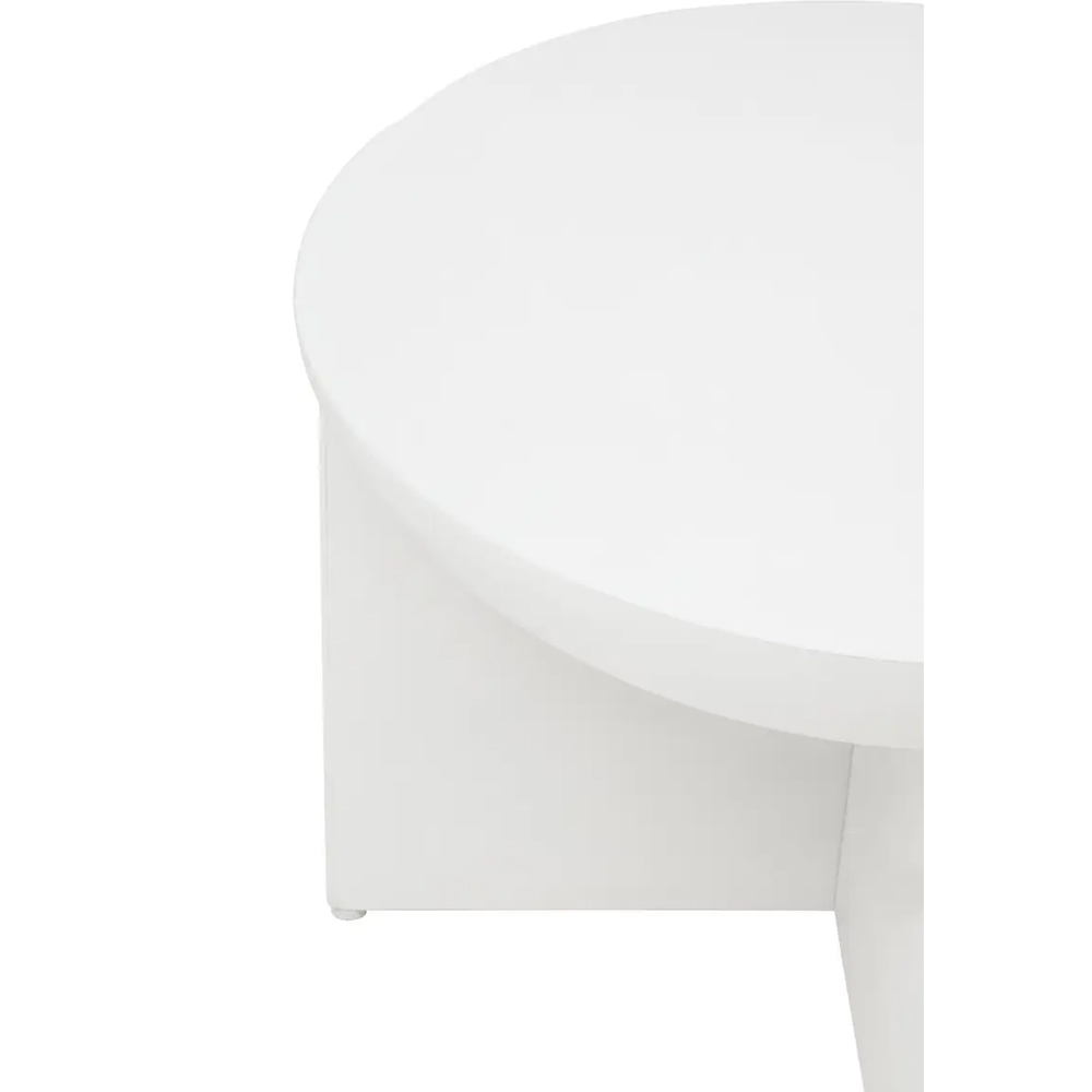 Walhalla Wooden Round Coffee Table In White