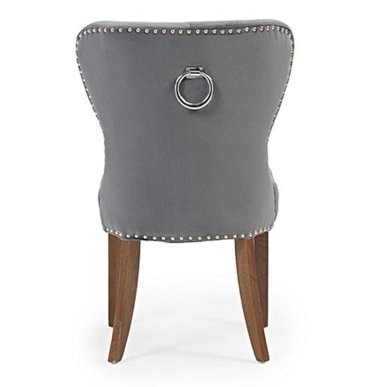 Wallace Grey Plush Fabric Dining Chairs In A Pair_6