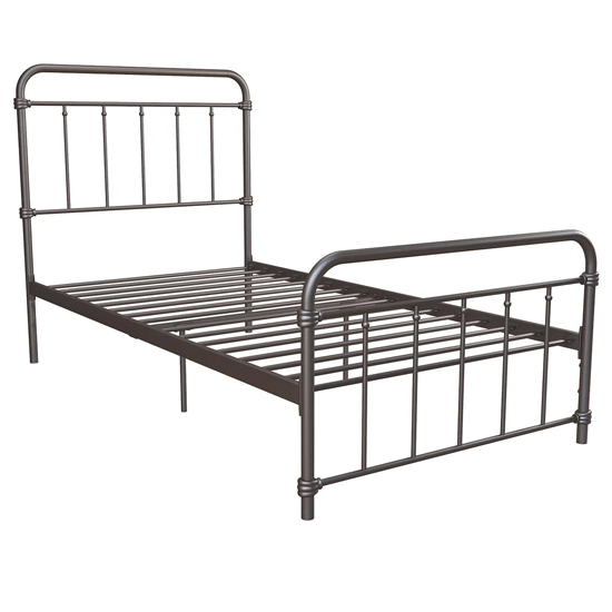 Wayne Metal Single Bed In Bronze