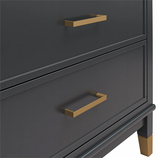 Waller 3 In 1 Wooden TV Stand With 3 Drawers In Black