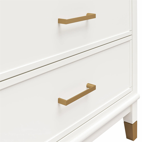 Waller 3 In 1 Wooden TV Stand With 3 Drawers In White