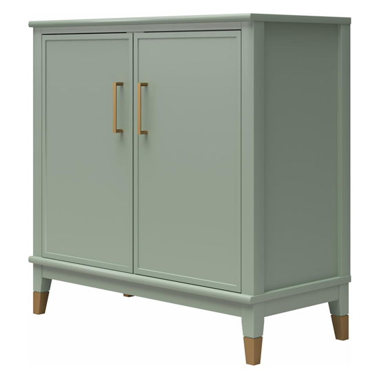 Waller Wooden Storage Cabinet With 2 Doors In Pale Green