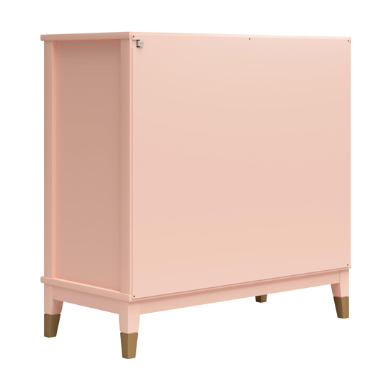Waller Wooden Storage Cabinet With 2 Doors In Pale Pink