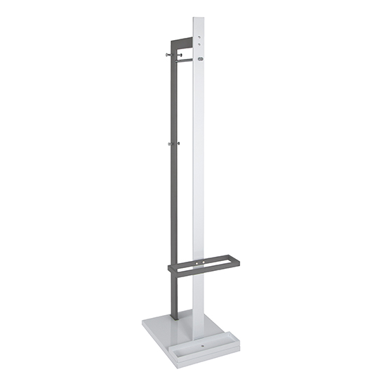 Wallingford Metal Coat Stand In White And Anthracite_2