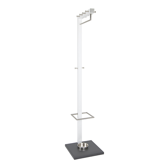 Wallingford Metal Coat Stand In White With Anthracite Base_3