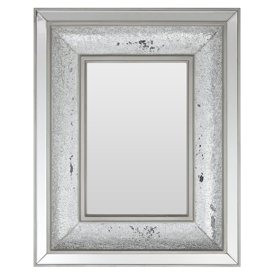 Wallisian Wall Bedroom Mirror In Antique Silver Wooden Frame