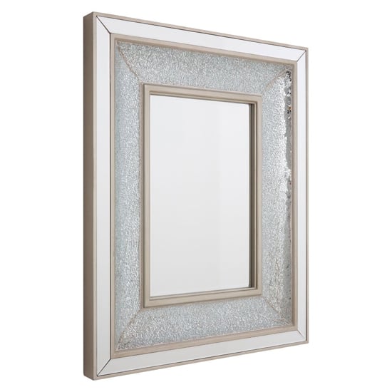 Read more about Wallisian wall bedroom mirror in antique silver wooden frame