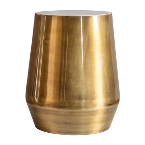 Wallon Round Metal Side Table In Gold