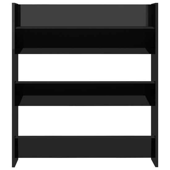 Walpi High Gloss Set Of 2 Wall Shoe Storage Rack In Black_5