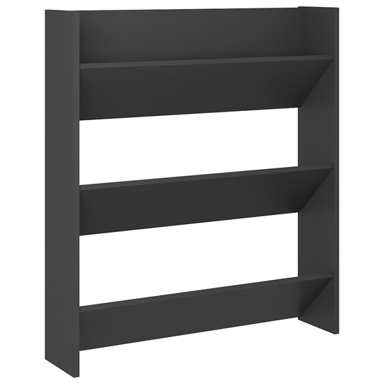 Walpi Wooden Set Of 2 Wall Shoe Storage Rack In Grey Furniture in Fashion